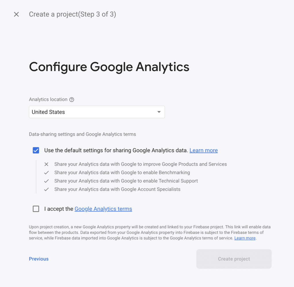 Configure google Analytics